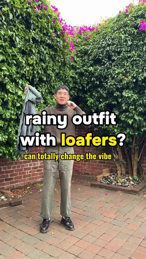 video cover: can you wear a sporty rain jacket with loafers?