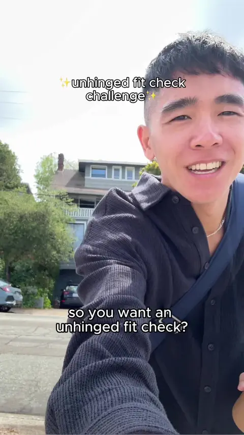 video cover: most fit checks are boring 🥱 so i tried making an “unhinged fit check” lol