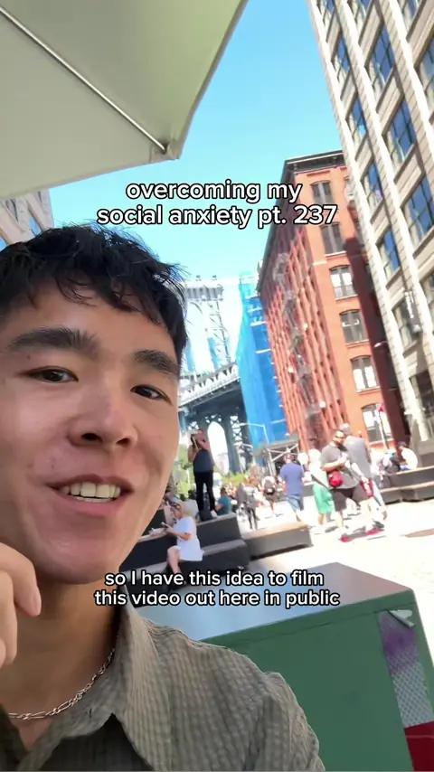 video cover: overcoming my social anxiety by filming myself in public