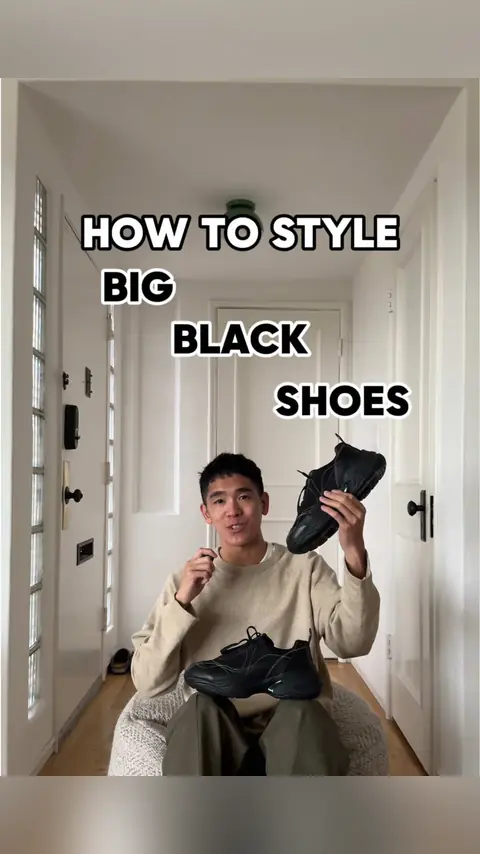 video cover: how to style big black shoes bc chunky shoes can be scary to start wearing!