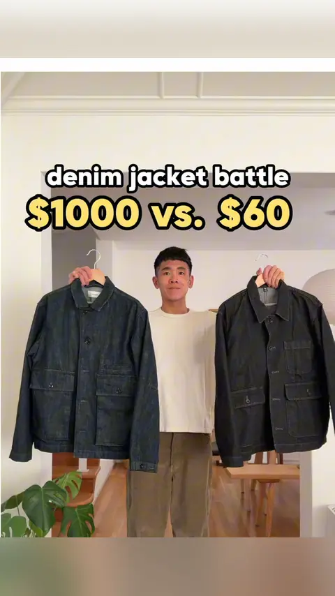 video cover: $1000 boxy denim jacket from lemaire vs $60 denim jacket from GU, which one are you going…