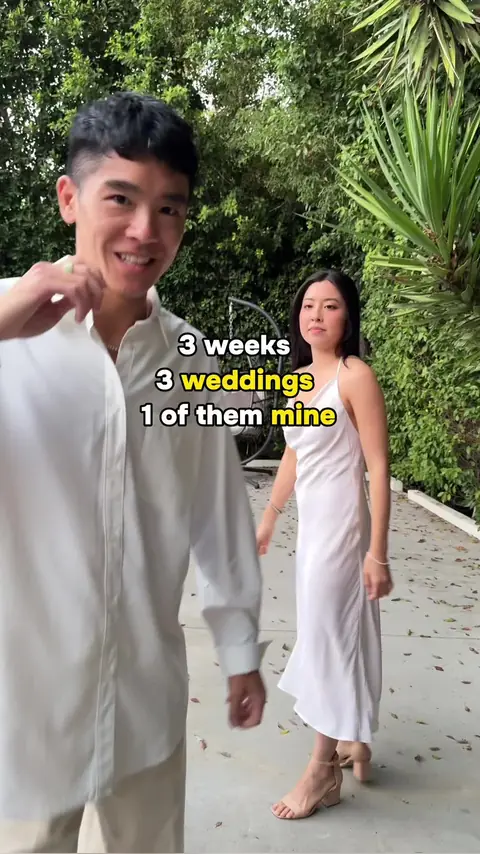 video cover: 3 weeks of weddings, and the last one was mine 🥰