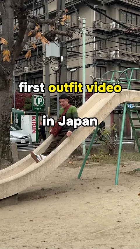 video cover: styling a green mohair sweater outfit for the first time in japan