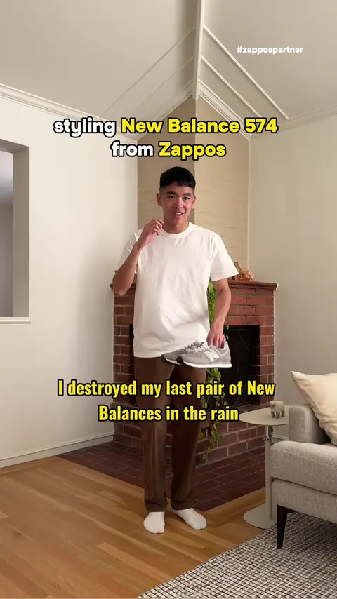 video cover: styling new balance 574 from Zappos with my go to outfit @Zappos is my go to for all my…