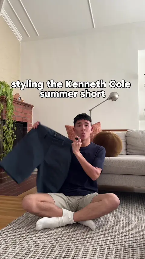 video cover: styling @Kenneth Cole tech shorts for warm weather outfits - comfy to wear and easy to…
