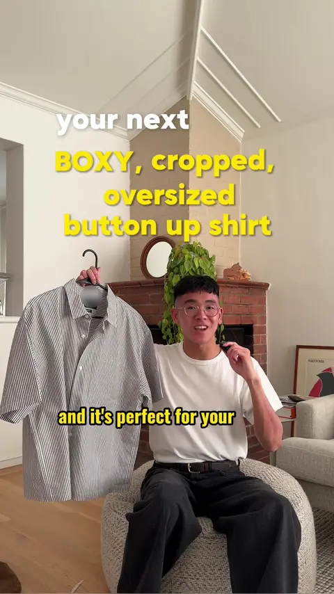 video cover: a boxy cropped oversized button up shirt to try for your next summer outfit (the…