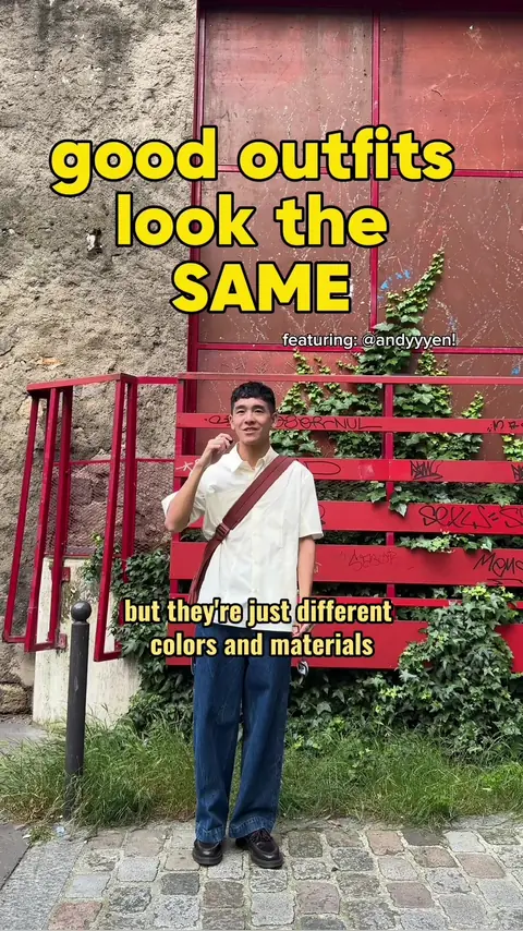 video cover: men have simple outfit formulas that you can keep repeating, just with different color…