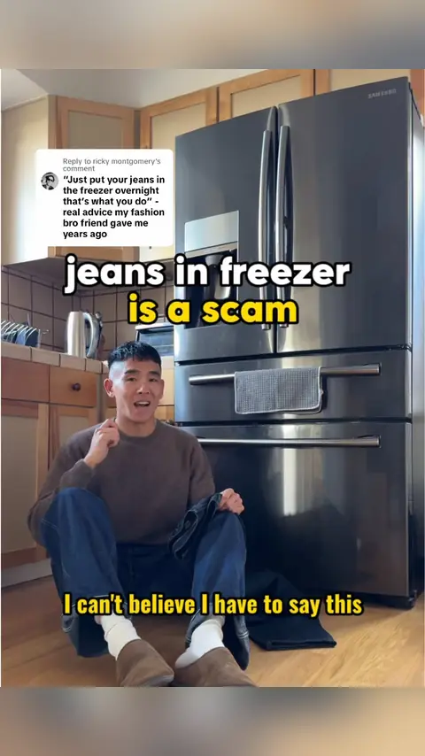video cover: Replying to @ricky montgomery don’t freeze your clothes / jeans