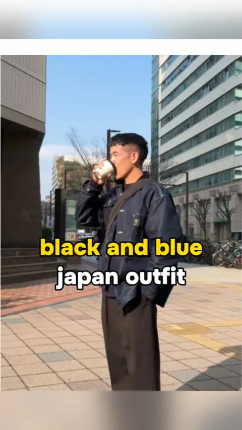 video cover: black and blue color combo outfit video inspired by the way my friend @John Lee makes his…