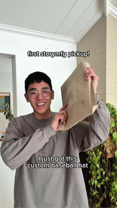 video cover: unboxing my first story mfg piece!! custom baseball cap indigo handloom @Story mfg.