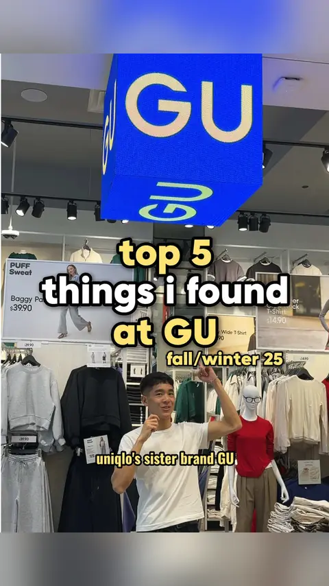 video cover: top picks from GU, uniqlo’s sister brand, for fall winter 25. shopped in the nyc store!…