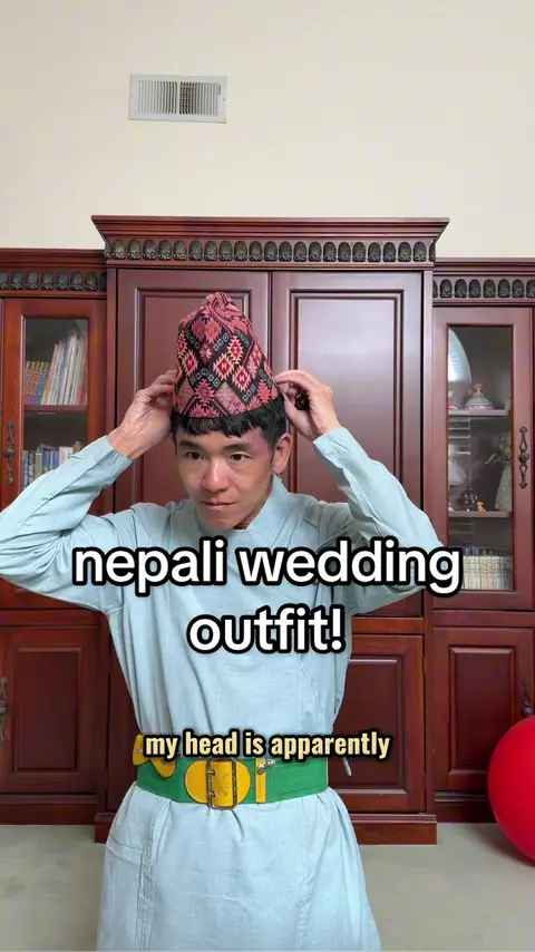 video cover: nepali wedding attire is so fun, this is called a daura-suruwal! and i decided not to…